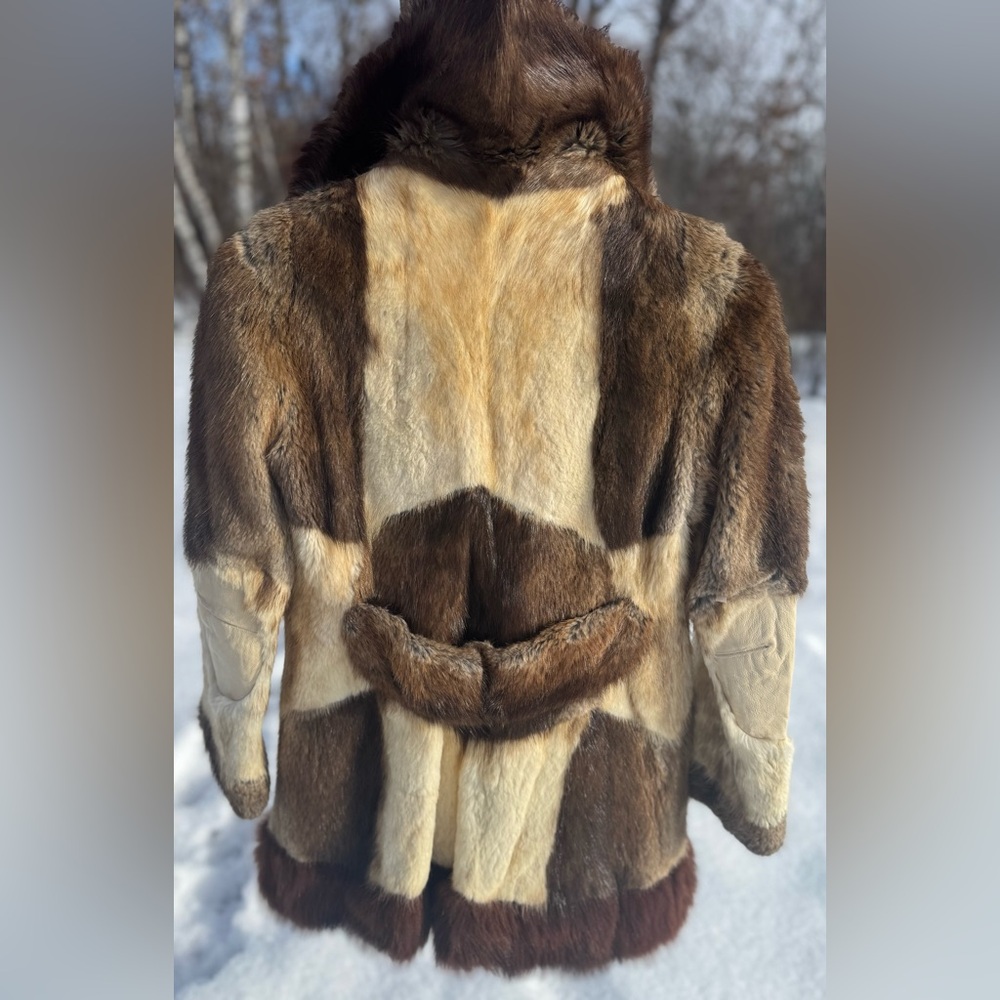 Vintage David green Anchorage Patchwork Genuine F… - image 2